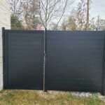 Aluminum Privacy Fence Gate-Horizontal Aluminum Fence Gate Installed in Greybull