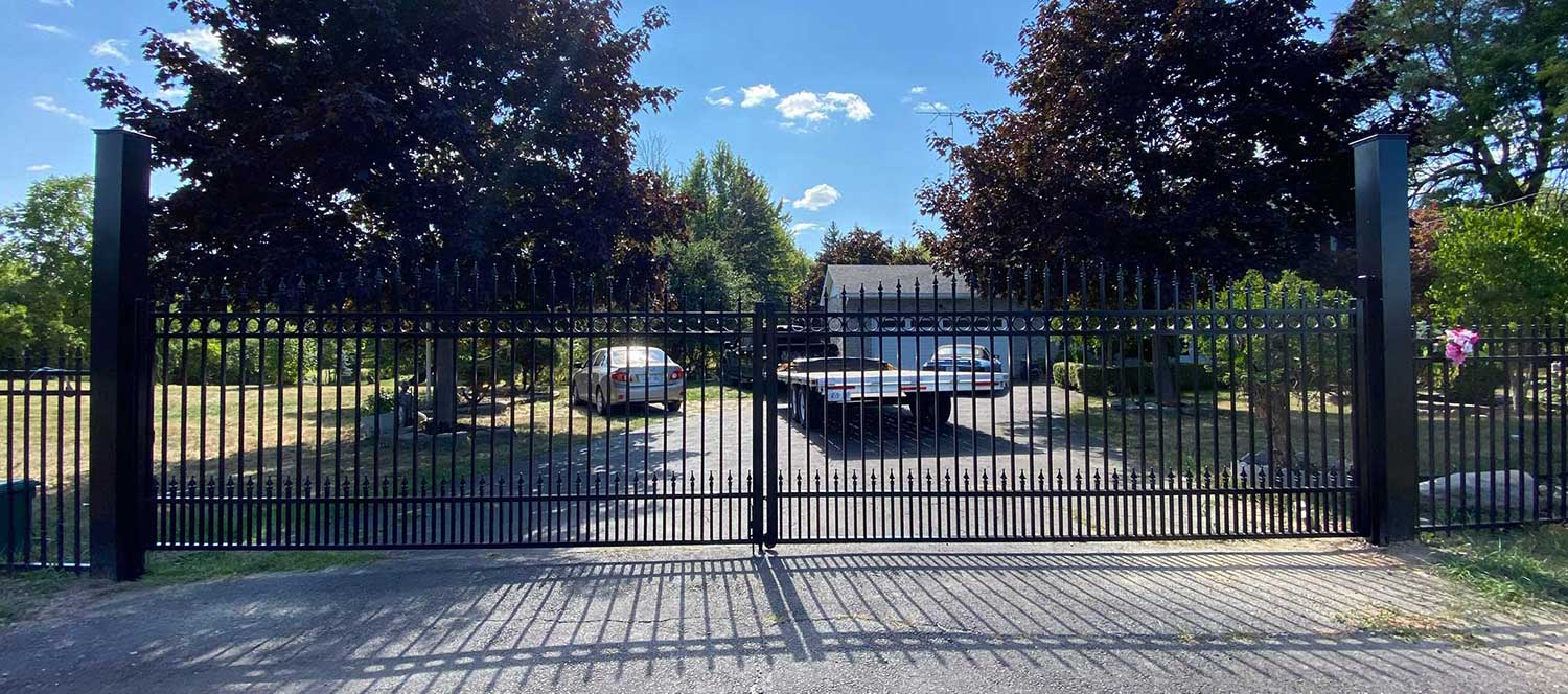 2-Automatic Aluminum Picket Gates Installed in Crow Agency
