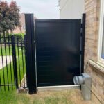 Horizontal Aluminum Fence Gate Installation in Moorcroft