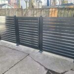 Horizontal Aluminum Fence Gate Installation in Custer