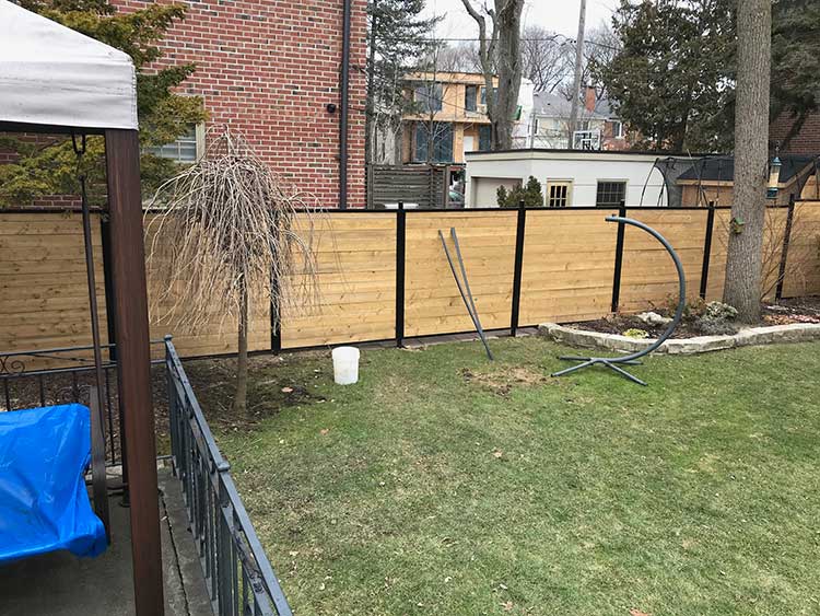 Aluminum Wood Fence installed in Eastman