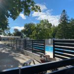 Horizontal Aluminum Fence Installed in Madison